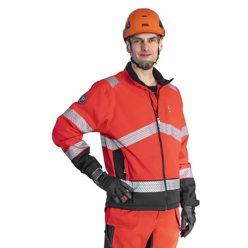 Bästa pris SOFTSHELL JACKA XL RANDAL FL.RÖD/SVT KL2 EN20471 Rabatt