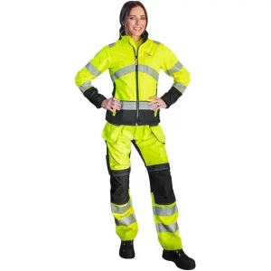 Endast denna vecka SOFTSHELL JACKA XS DANICA DAM FL.GUL/SVT KL2 EN204 Autentisk