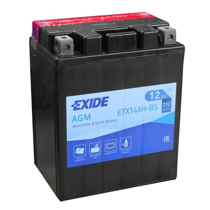 Batteri Exide ETX14AH-BS Extra rabatt